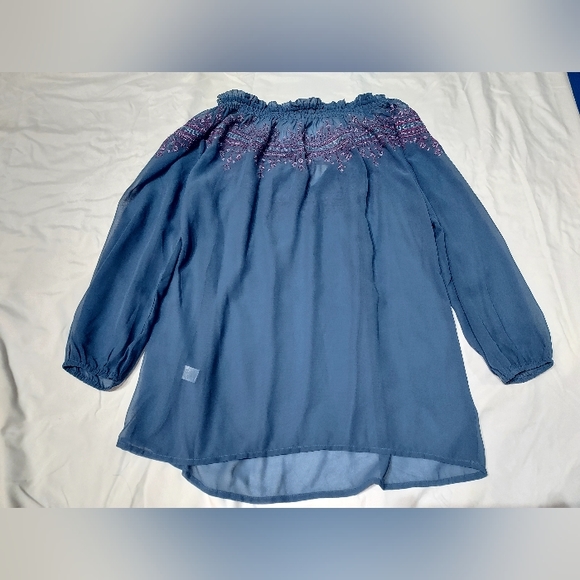 Charming Charlie Boho Sheer Blouse, size M - Picture 4 of 4